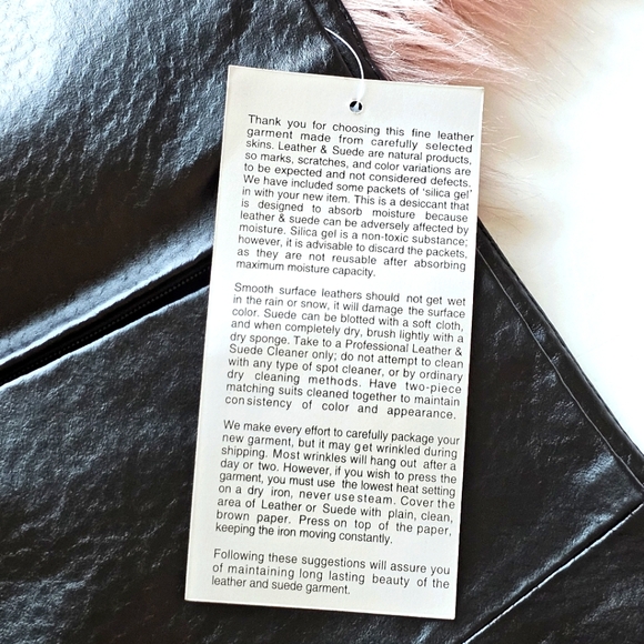 NWT Chadwicks of Boston Genuine Leather Black Pencil Skirt Women’s Size 10T - Picture 9 of 13